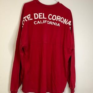 Vintage Red spirit jersey Hotel Del Coronado long sleeve cotton shirt XL